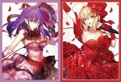 画像1: こみトレ頒布！Fate GO『桜』『赤王』スリーブセット(スリーブ各60枚入り)